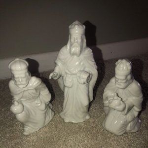 Vintage Fitz and Floyd White Ceramic Nativity WISE MAN‎ REPLACEMENT PIECES Set